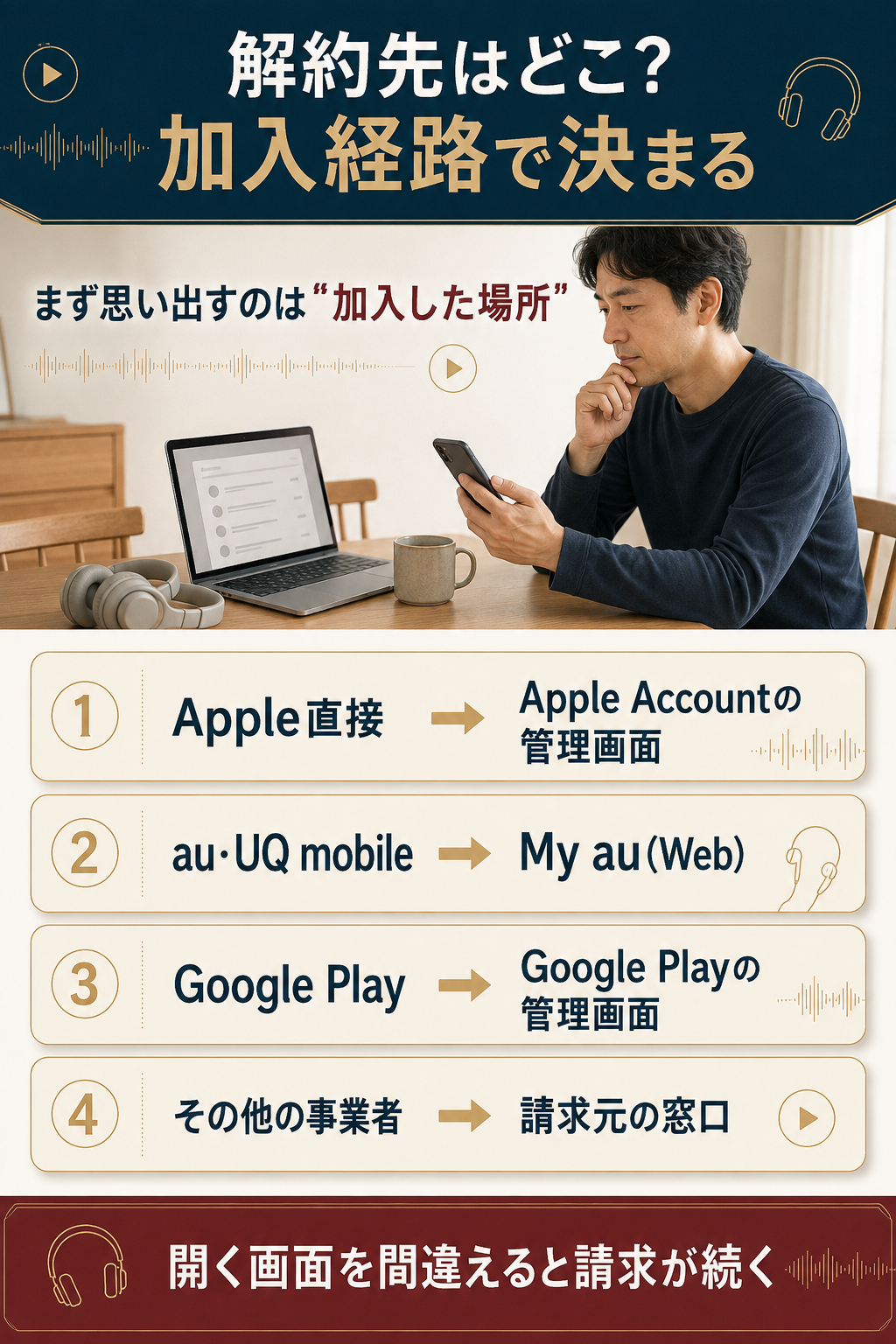 加入経路4種類と手続き先の対応を並べた図